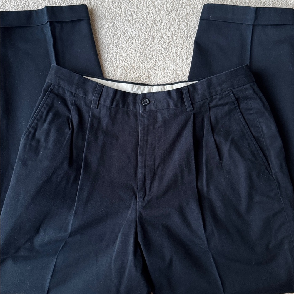 Bundle of 3 Pairs of Claiborne Pleated Cuffed Men's Classic Fit Pants - Picture 15 of 16